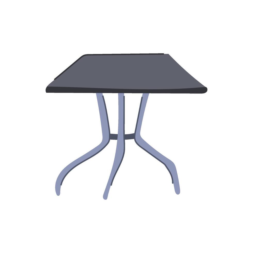 modern metal table cartoon illustration vector