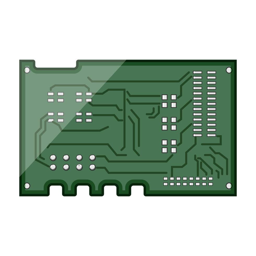 electronic microcontroller cartoon illustration vector