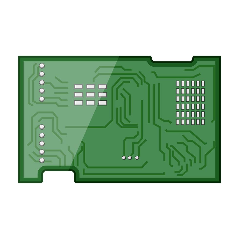 microchip microcontroller cartoon illustration vector