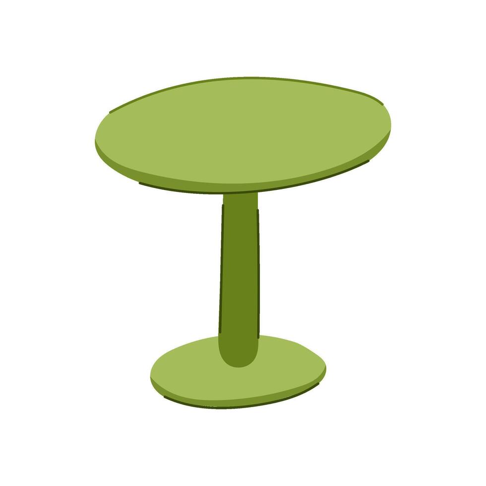 por plastic table cartoon illustration vector