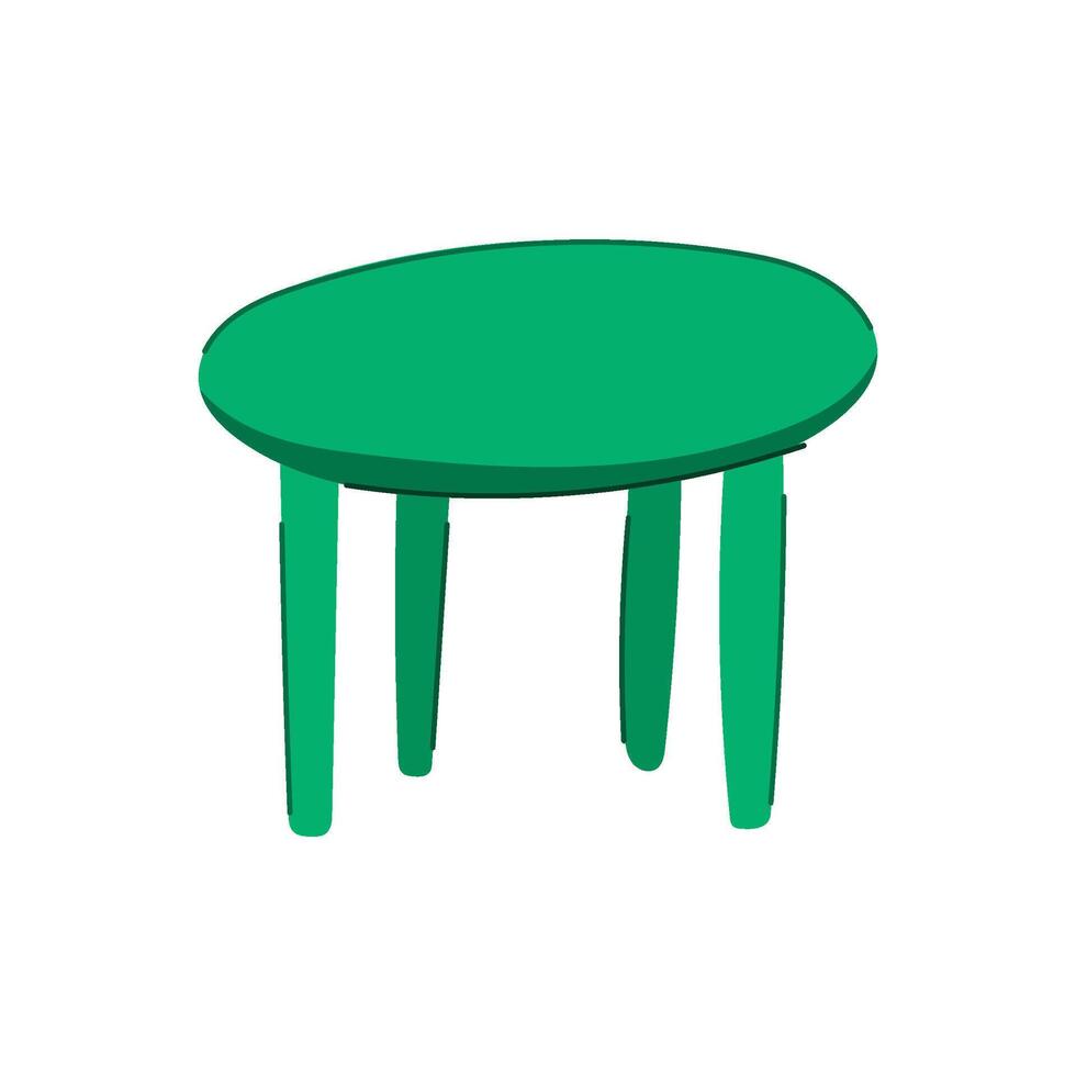 versatile plastic table cartoon illustration vector