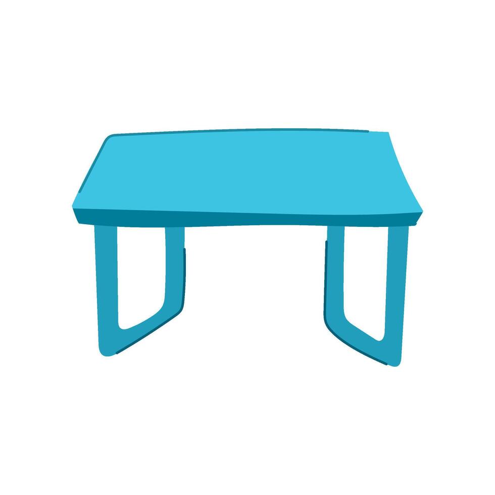 easy plastic table cartoon illustration vector