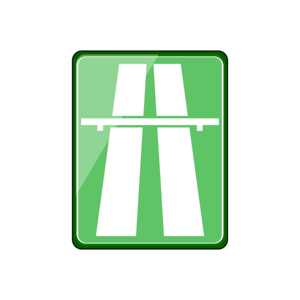 intersection road sign cartoon illustration vector