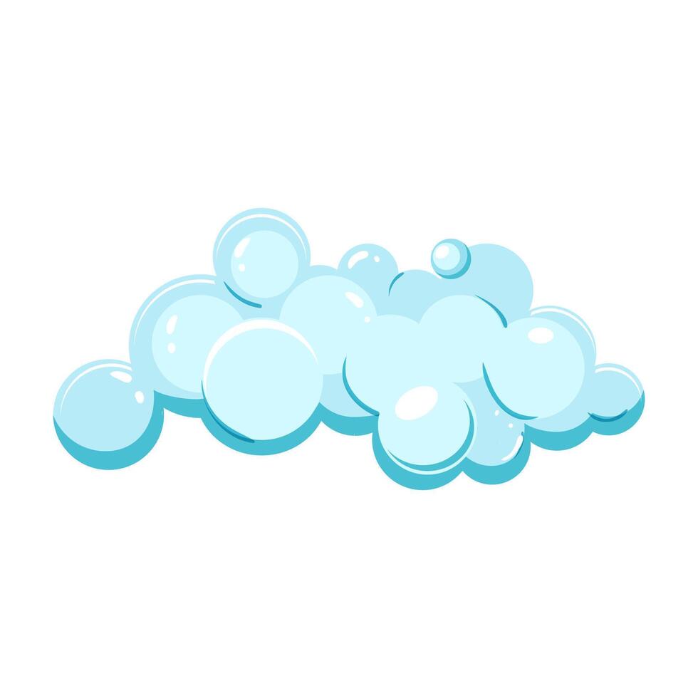 scalp shampoo foam cartoon illustration vector