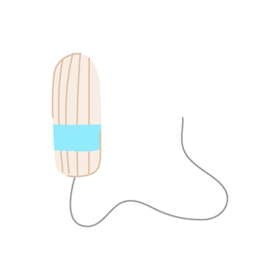 period tampon cartoon illustration vector