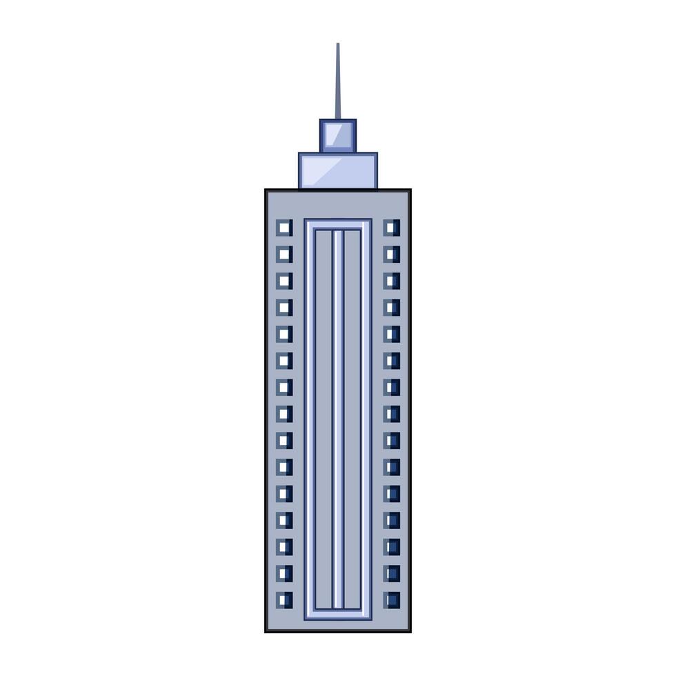 concrete skyscraper cartoon illustration vector