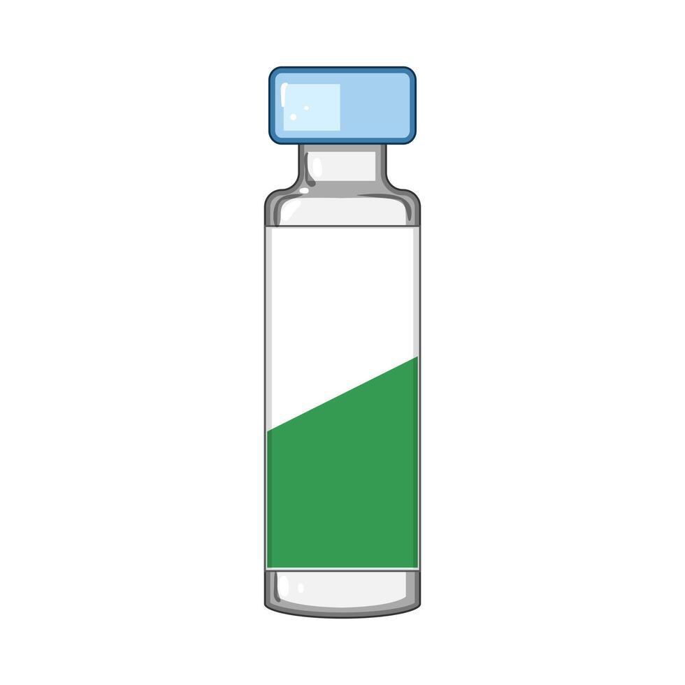 immunity vaccine vial cartoon illustration vector