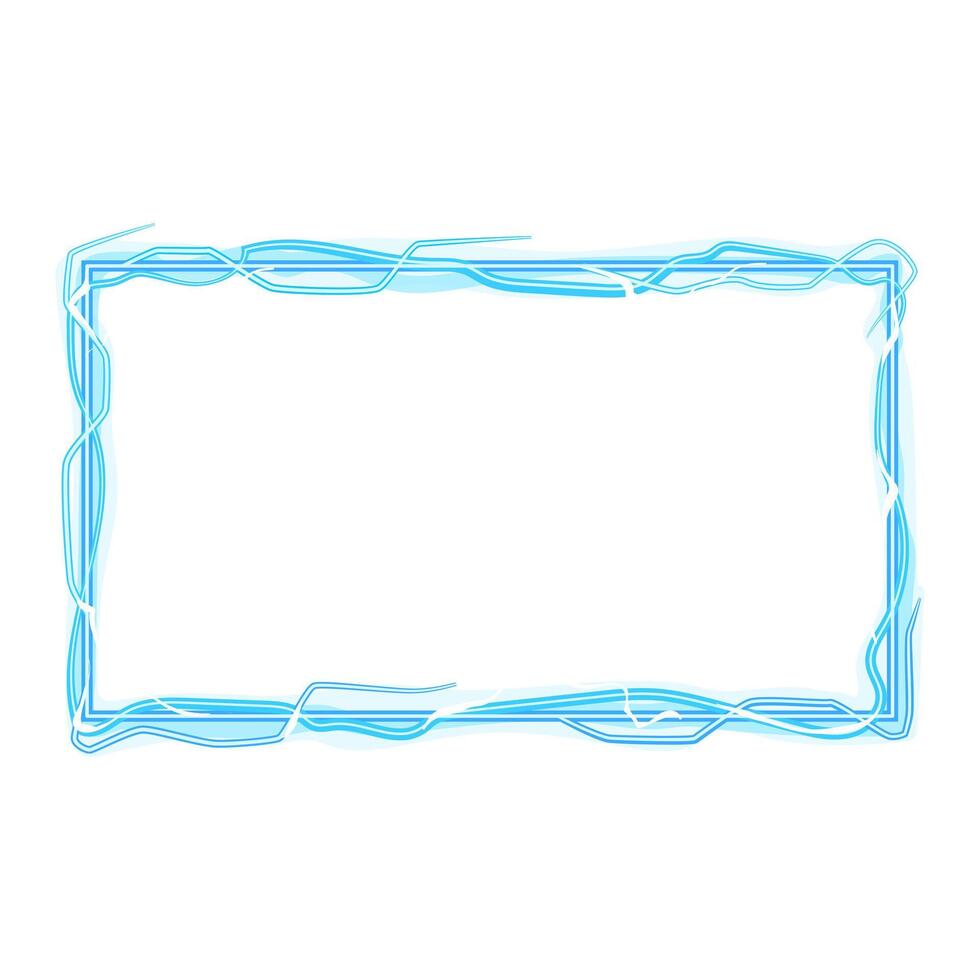 nature thunder frame cartoon illustration vector