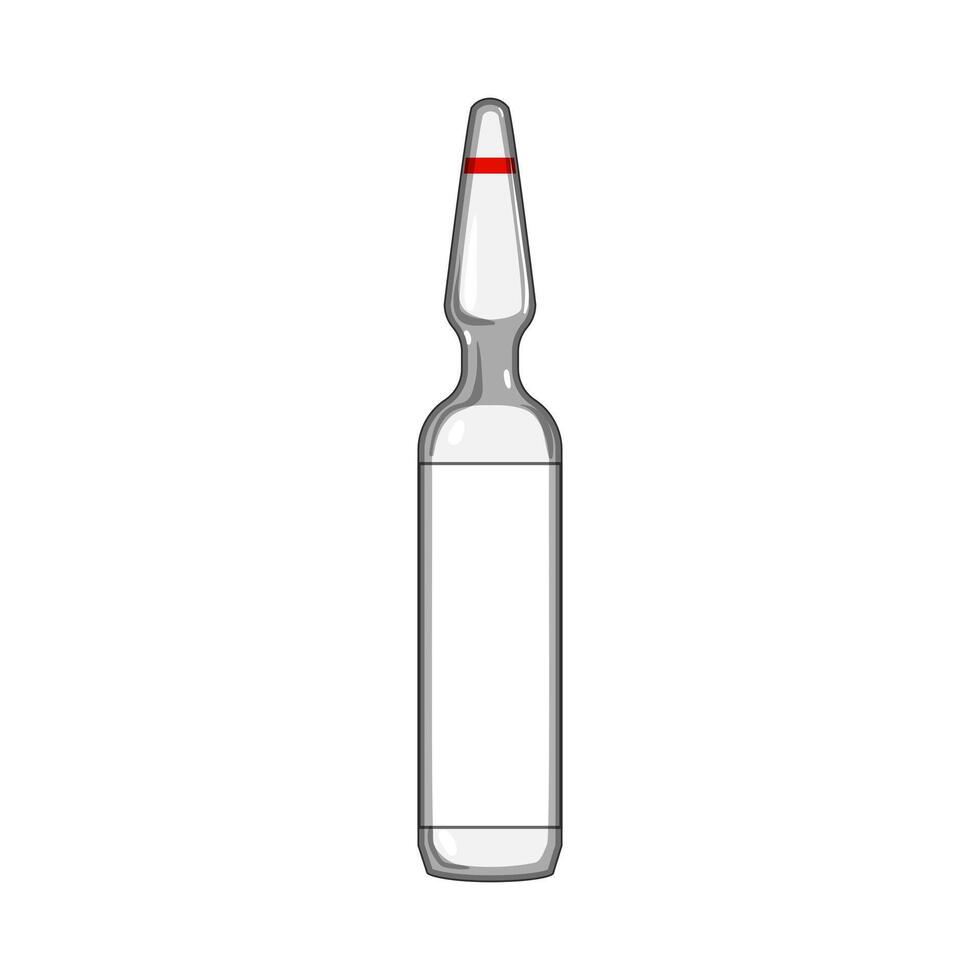 dose vaccine vial cartoon illustration vector