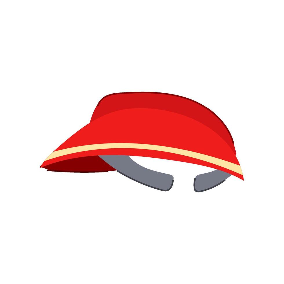 protection visor cap cartoon illustration vector