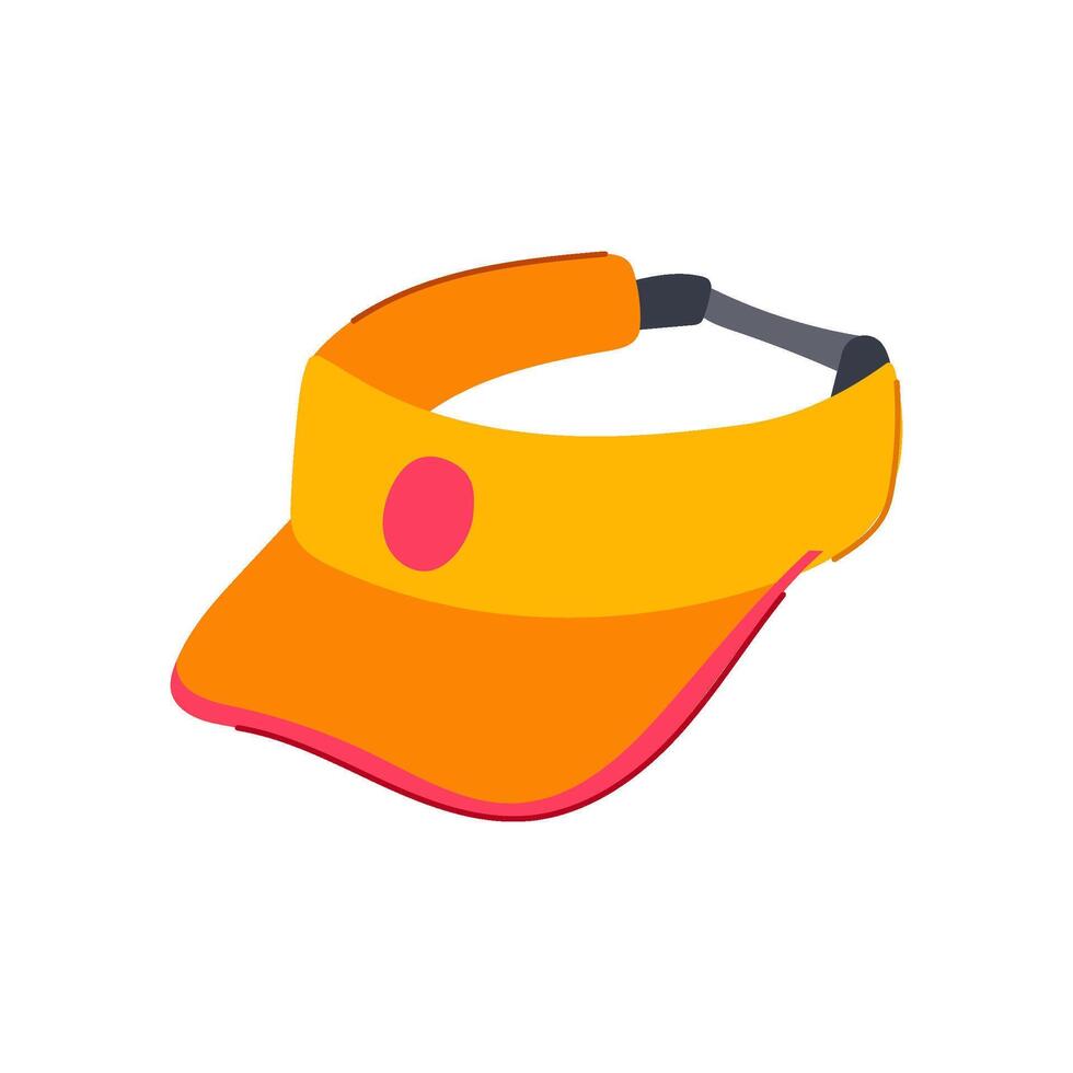 sunshade visor cap cartoon illustration vector