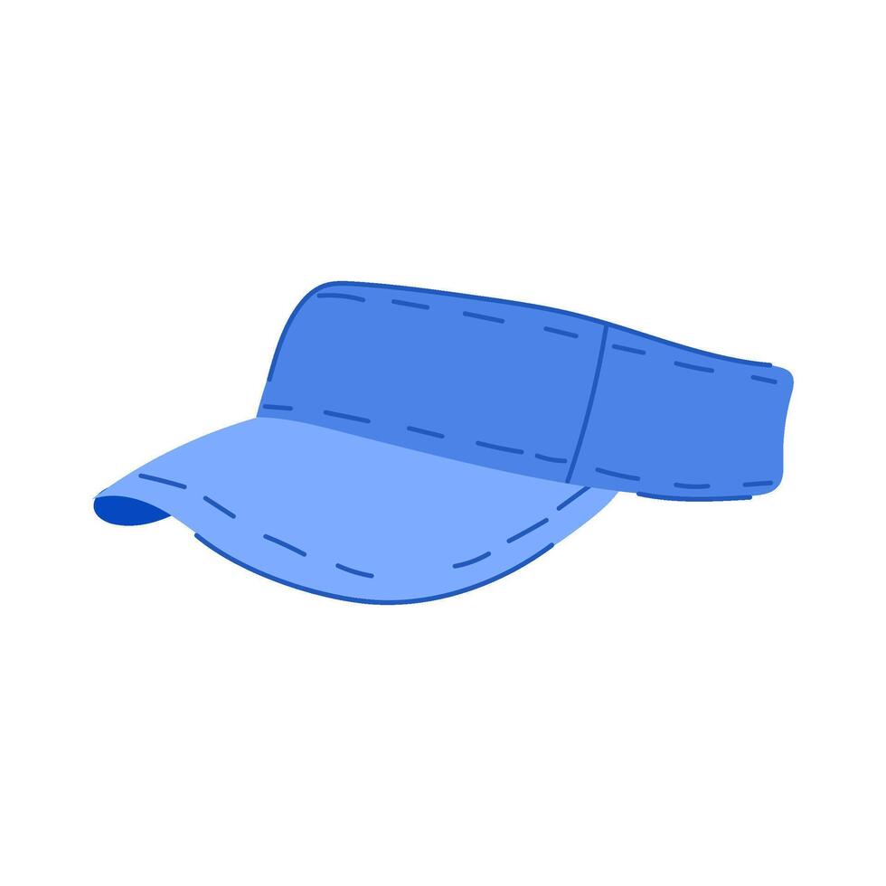 golf visor cap cartoon illustration vector