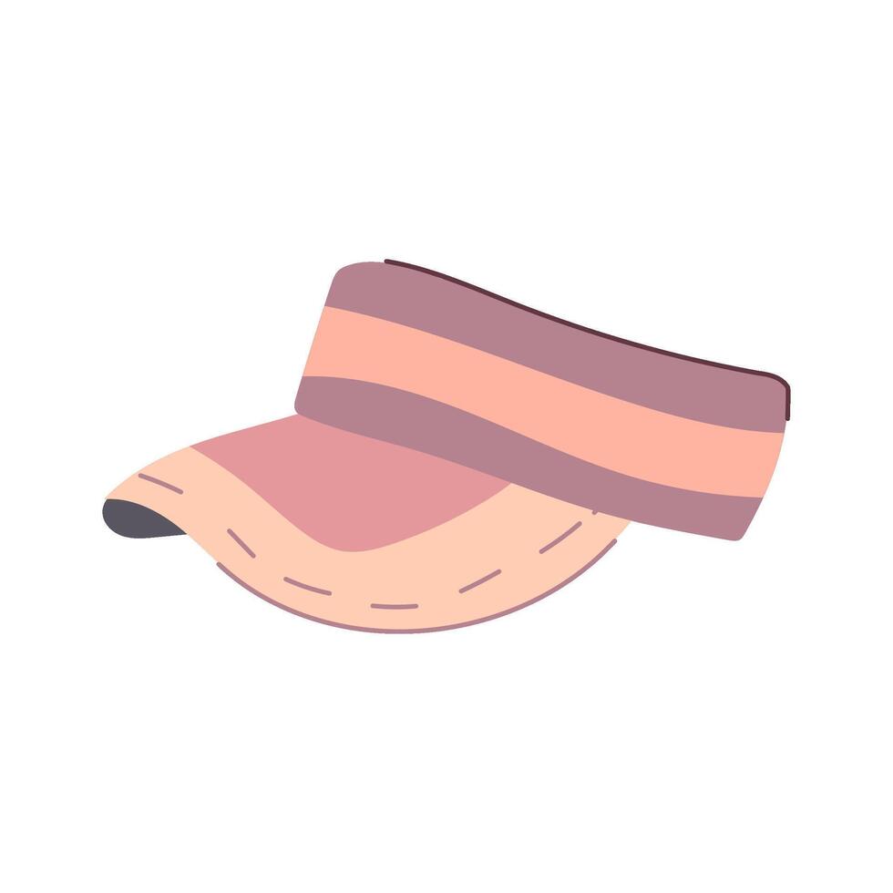 tennis visor cap cartoon illustration vector