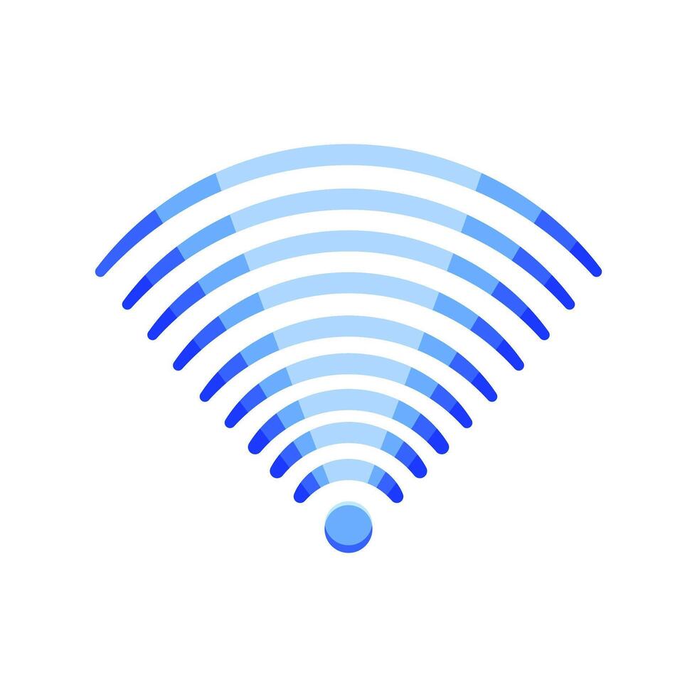 modulation wireless signal wave cartoon illustration vector
