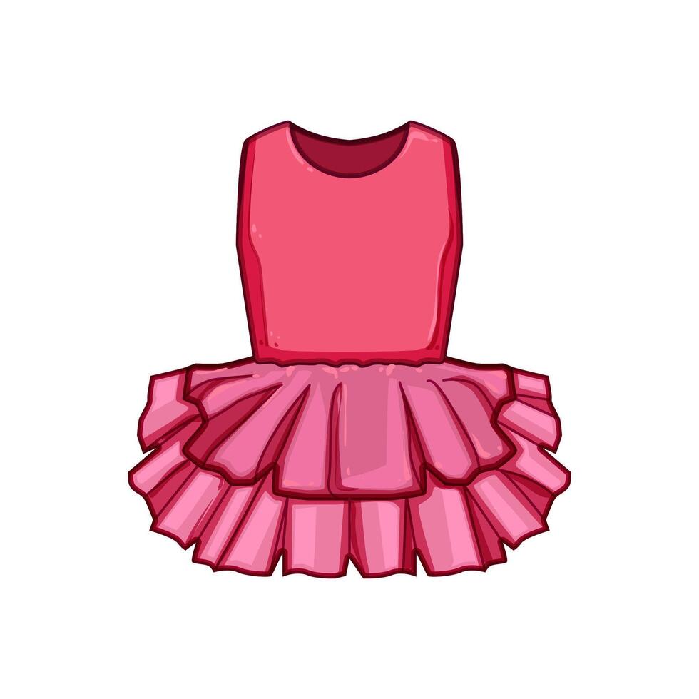 pointe ballerina dress cartoon illustration vector