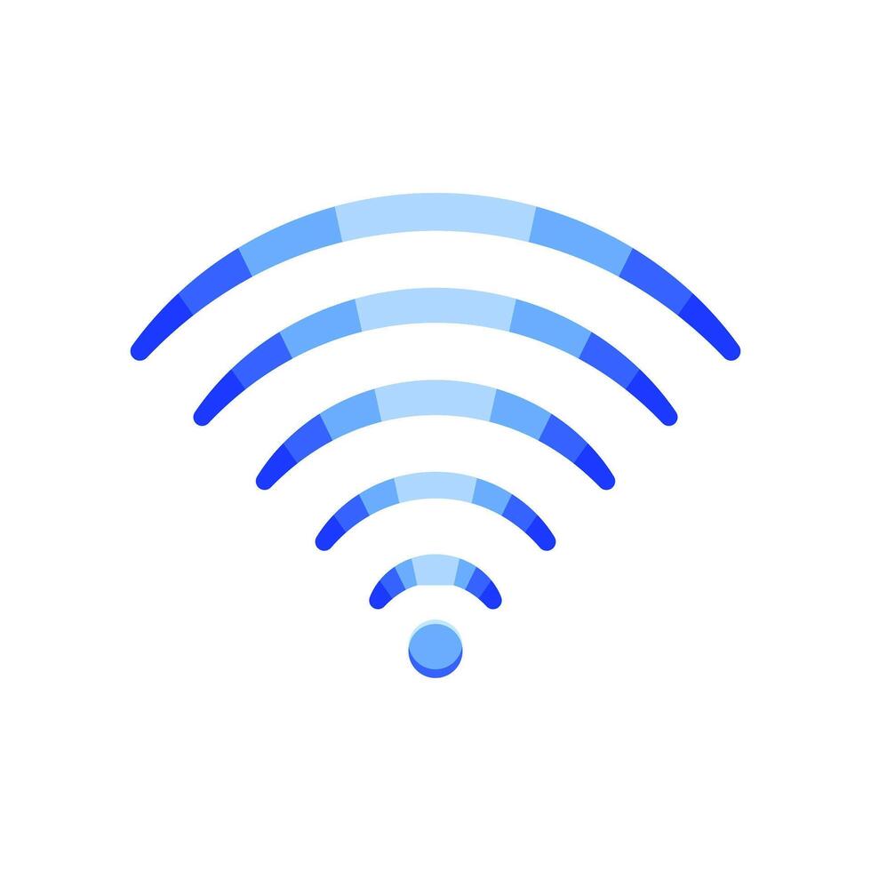 phase wireless signal wave cartoon illustration vector
