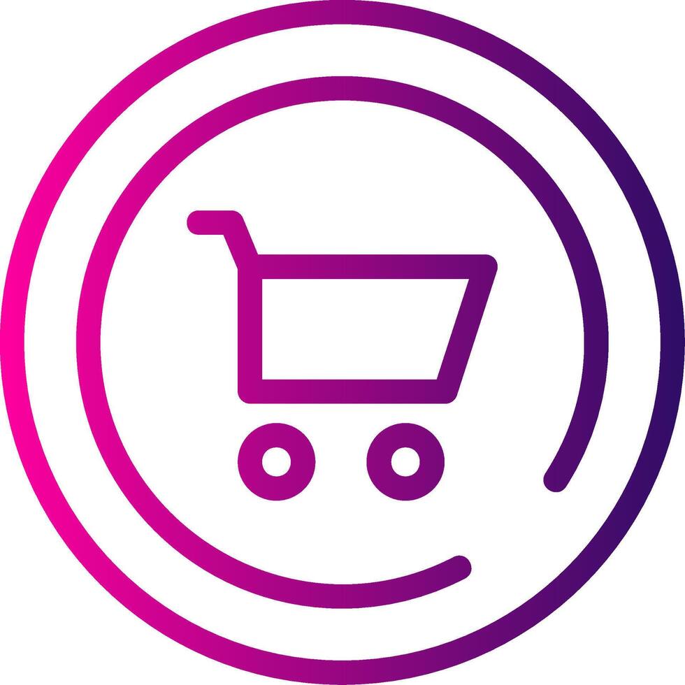 Cart Line Gradient vector
