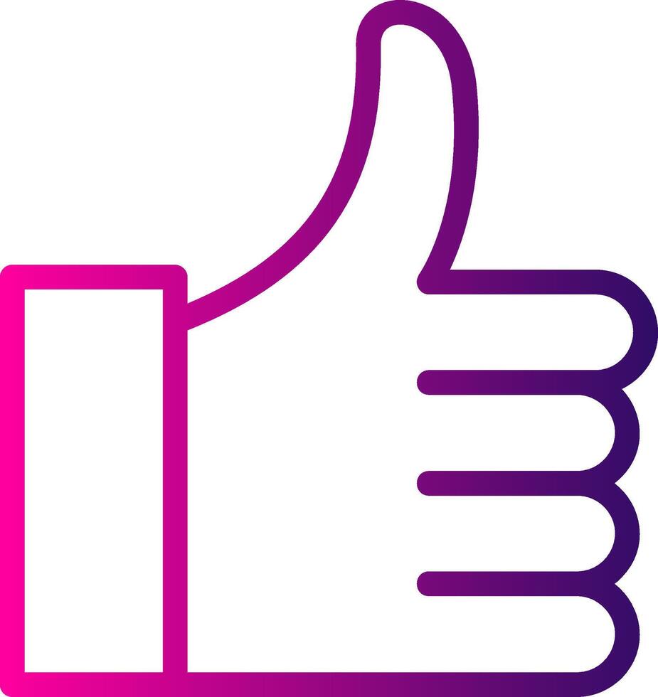 Thumbs Up Line Gradient vector