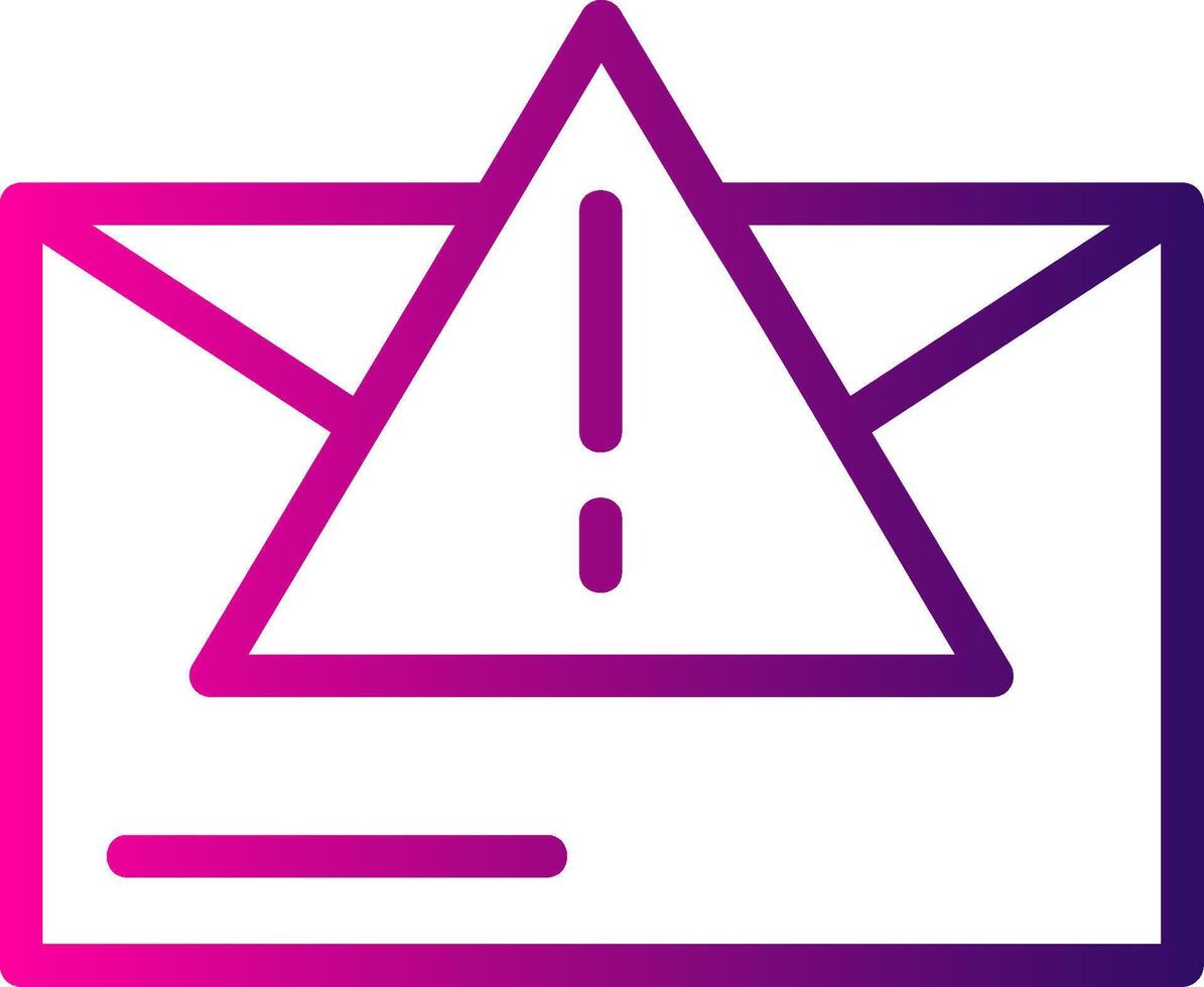 Warning Triangle Line Gradient vector