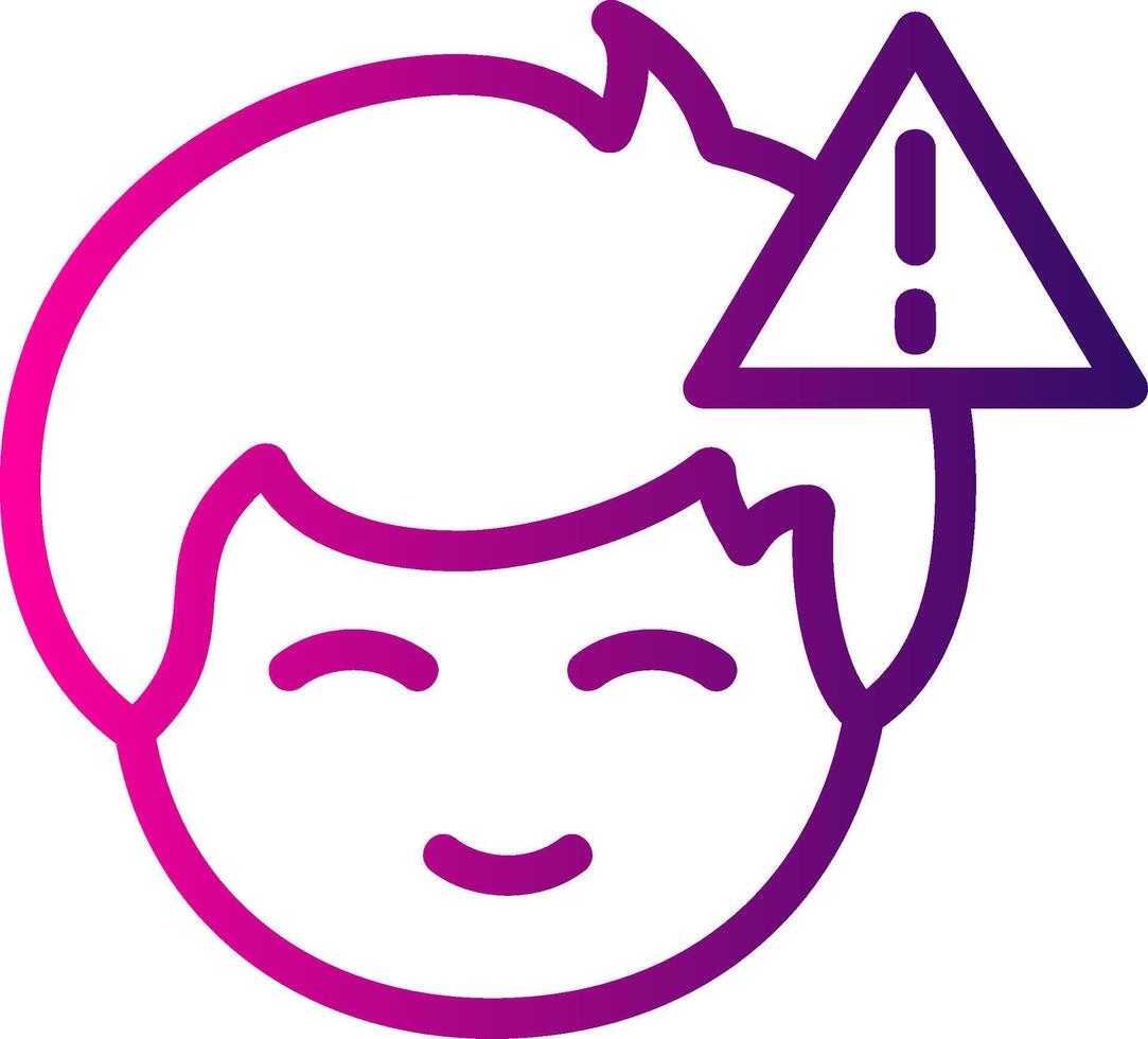 Error or warning symbol Line Gradient vector