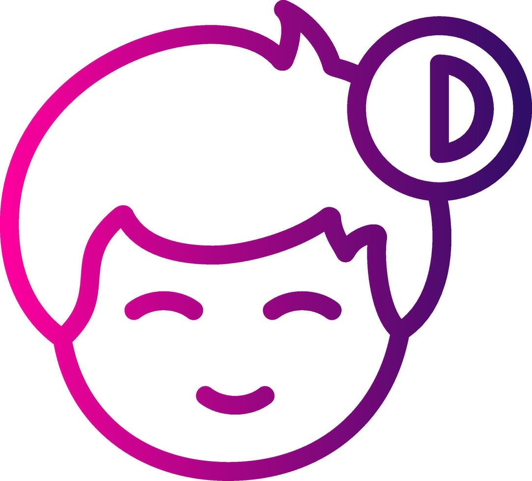 Offline status indicator Line Gradient vector