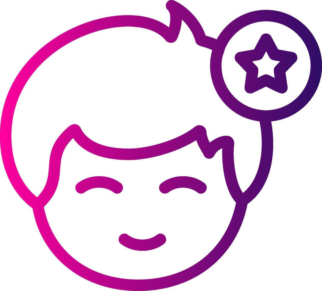 Star symbol Line Gradient vector