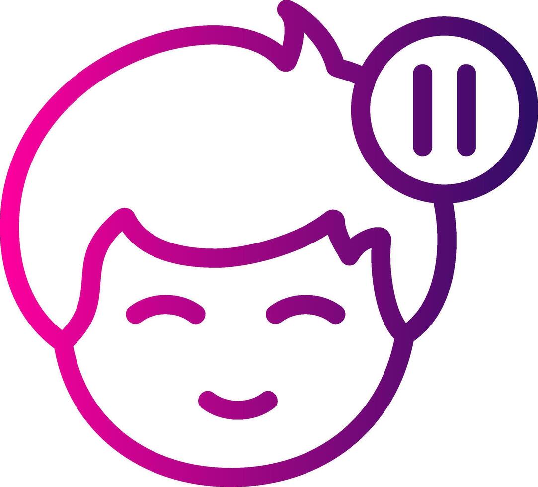 Pause symbol Line Gradient vector