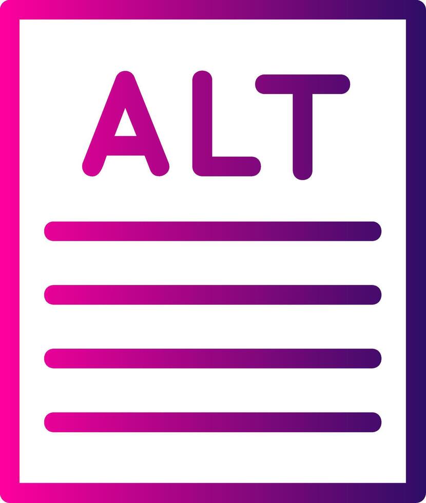 Alt text Line Gradient vector