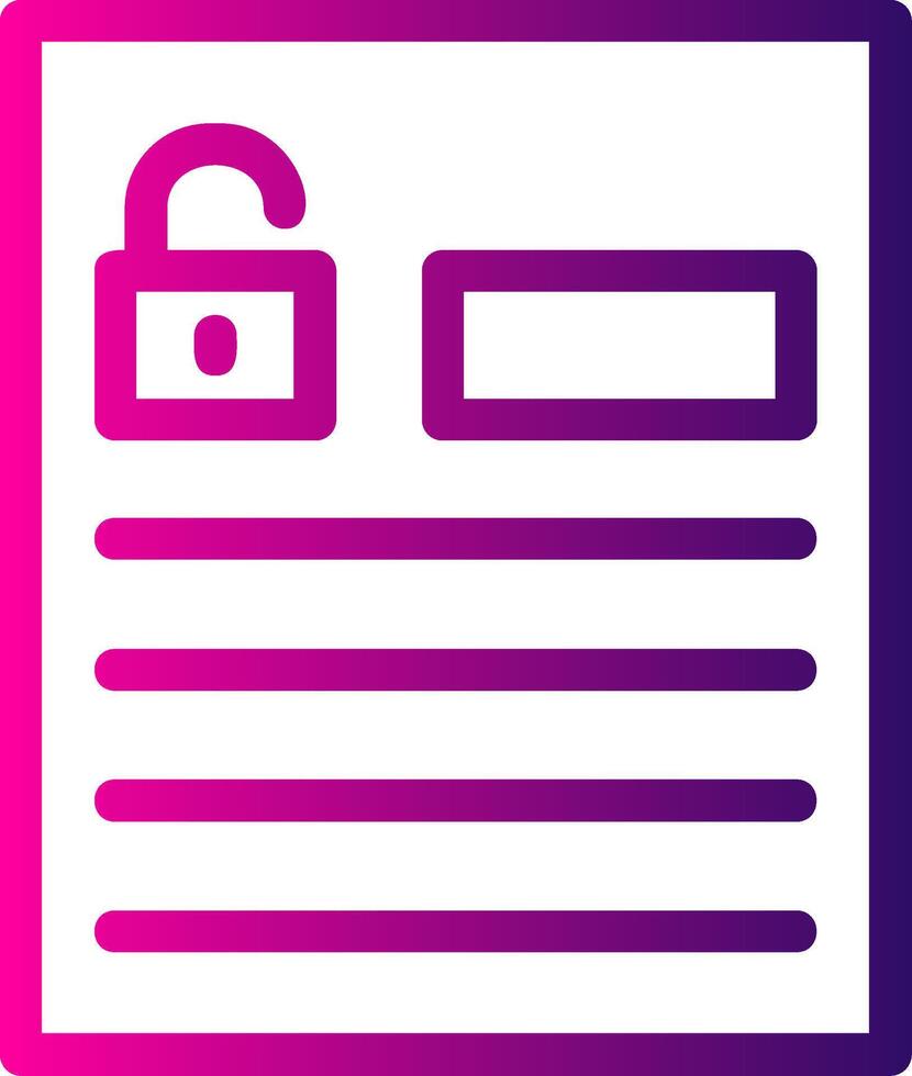 Accessible forms Line Gradient vector