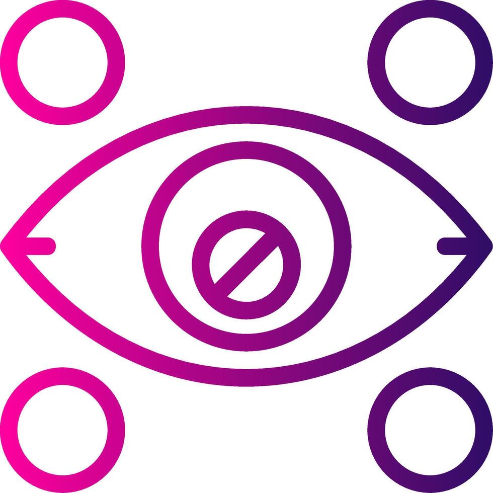 Color blindness Line Gradient vector