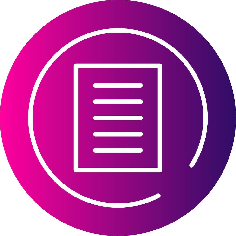 Terms of Service Glyph Gradient vector