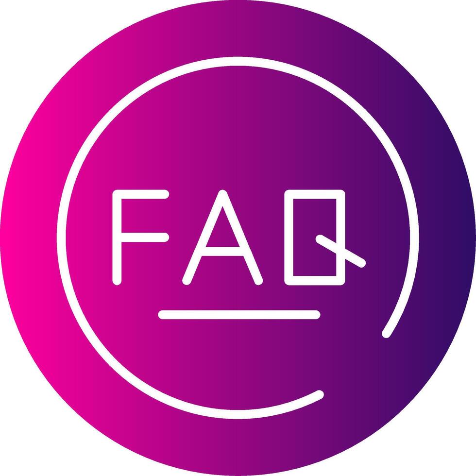 FAQ Glyph Gradient vector