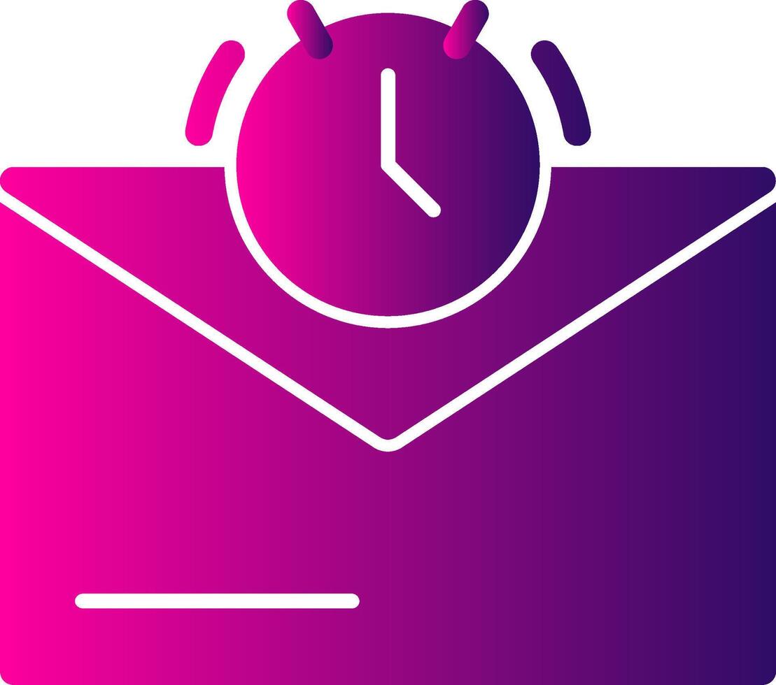 Alarm Clock Glyph Gradient vector