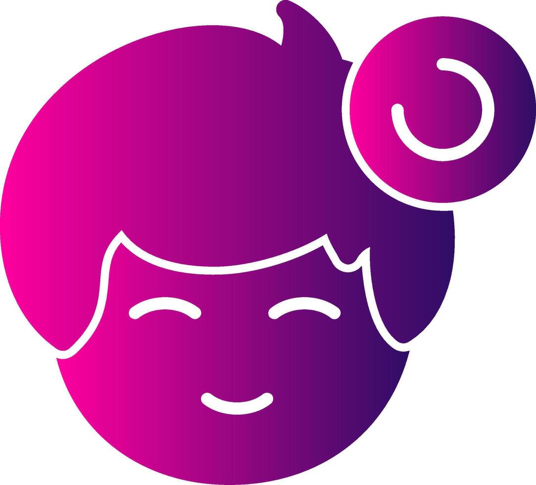 Pending status indicator Glyph Gradient vector