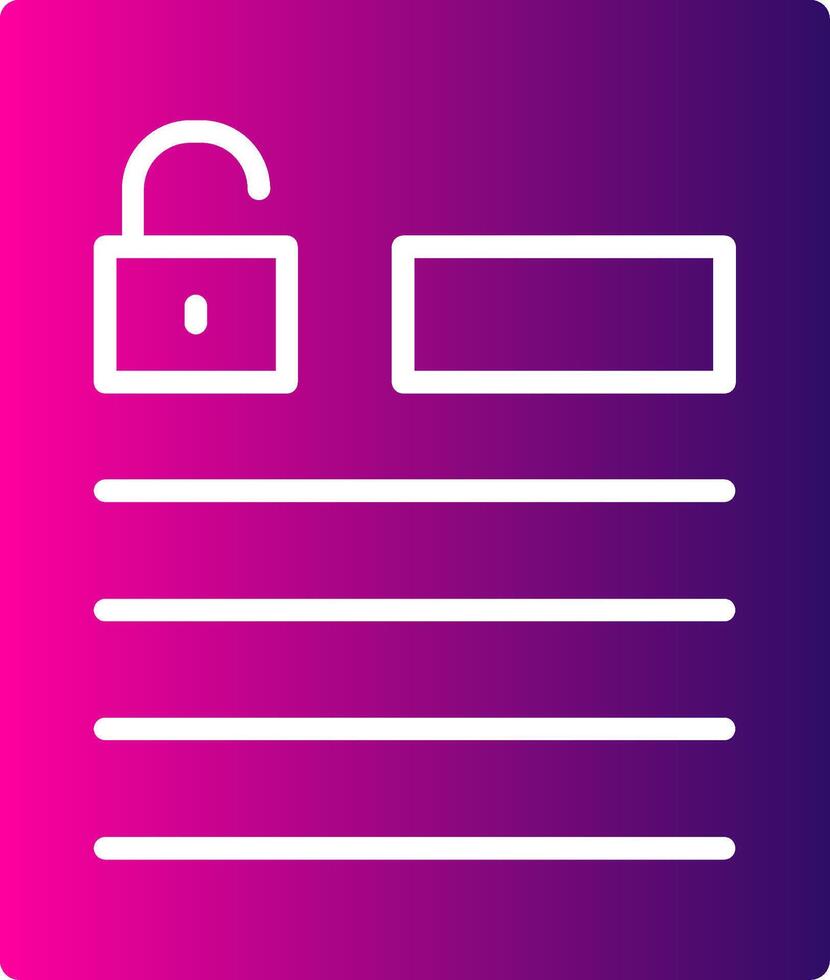 Accessible forms Glyph Gradient vector