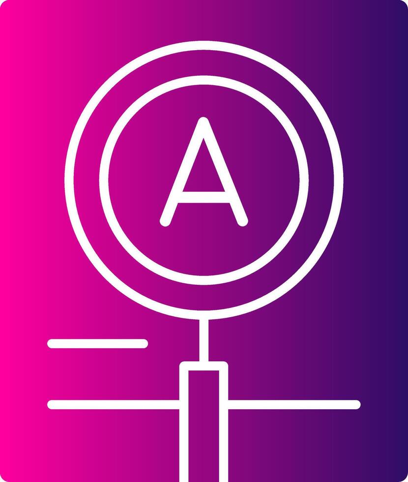 Magnification Glyph Gradient vector