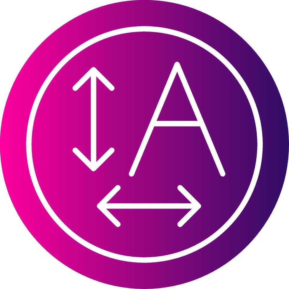 Text resizing Glyph Gradient vector