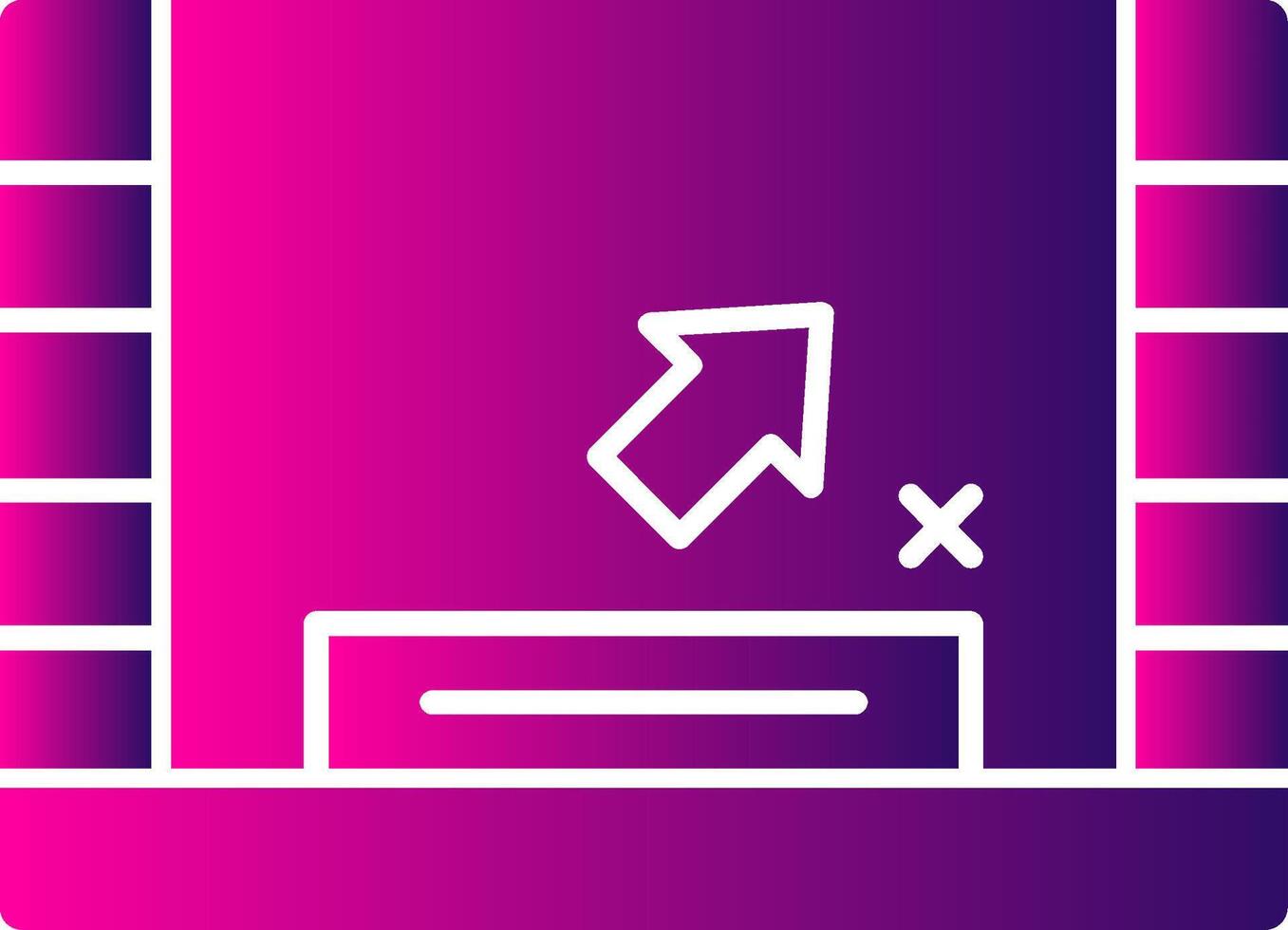 Closed captioning Glyph Gradient vector