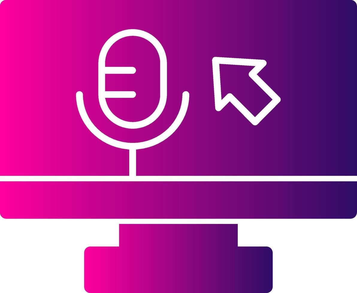 Voice commands Glyph Gradient vector