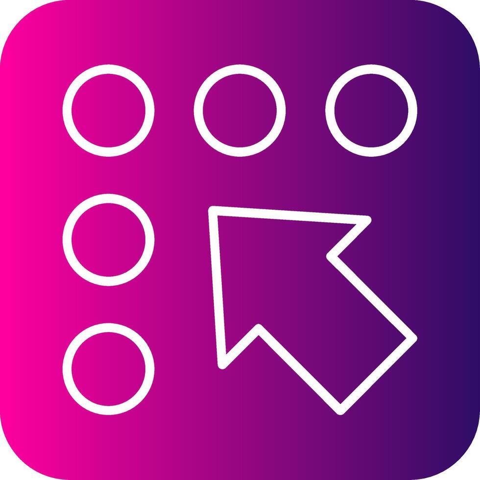Braille support Glyph Gradient vector