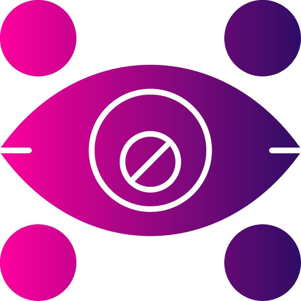 Color blindness Glyph Gradient vector
