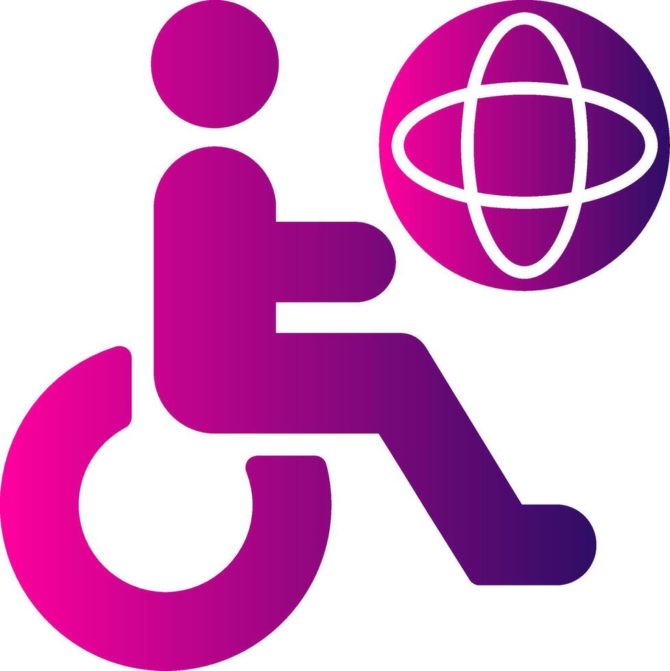 Accessibility Glyph Gradient vector