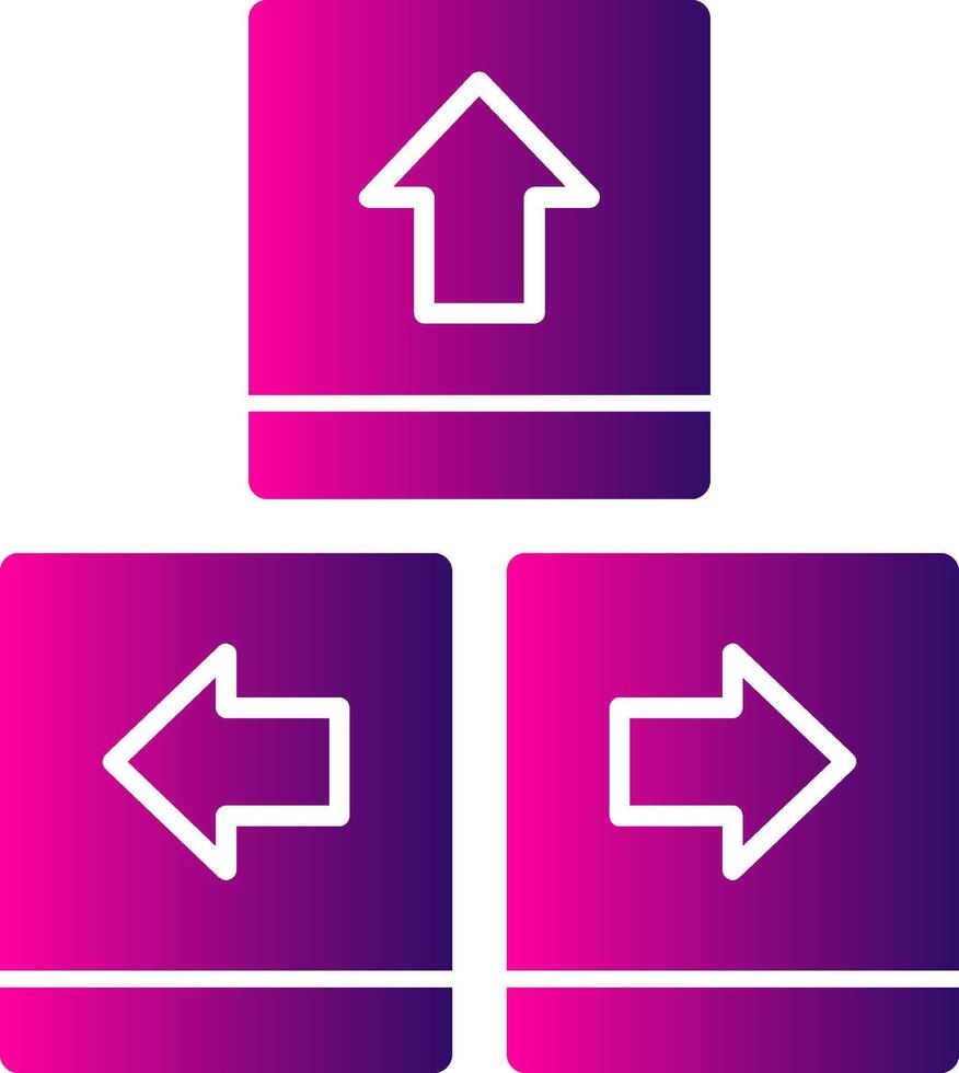 Keyboard navigation Glyph Gradient vector