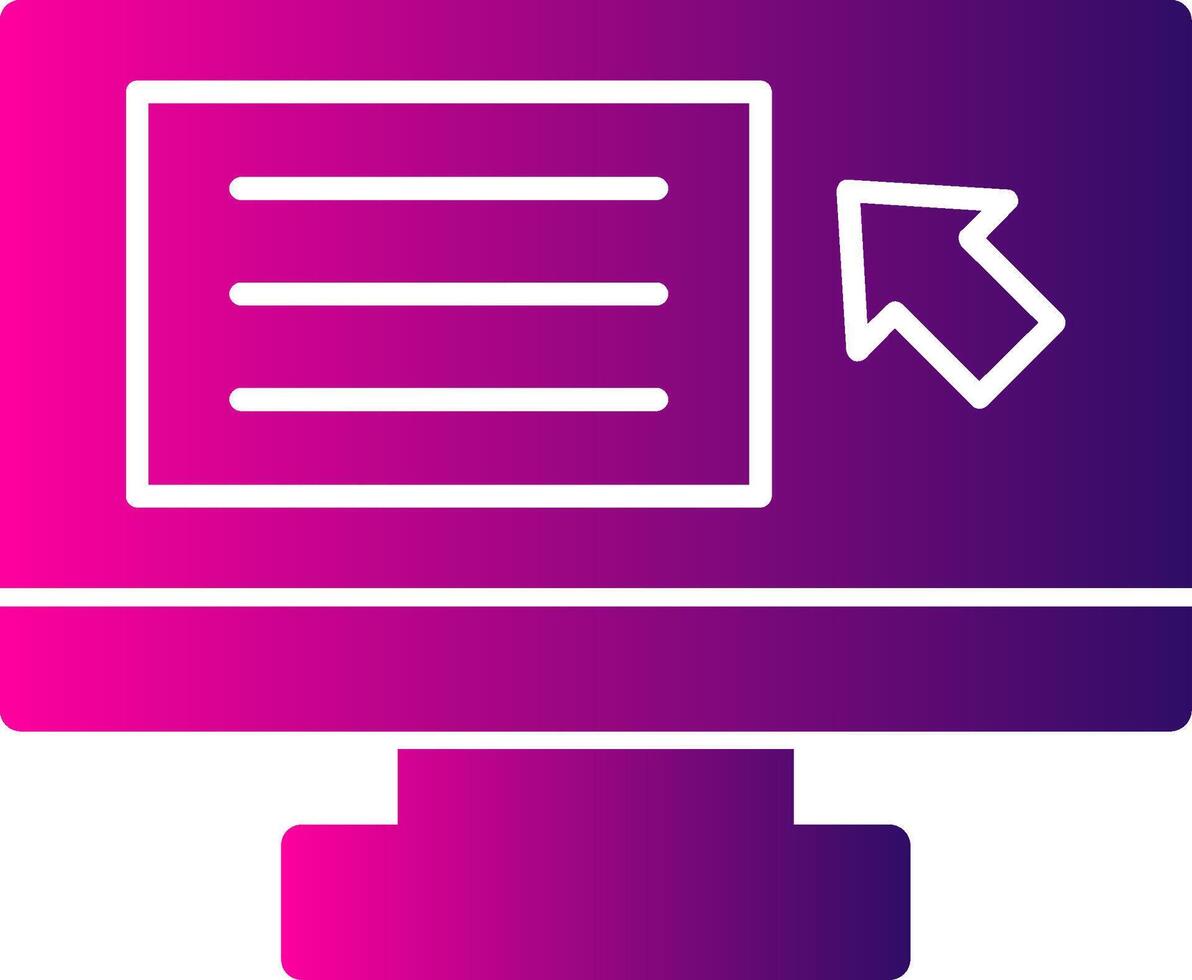 Screen reader Glyph Gradient vector