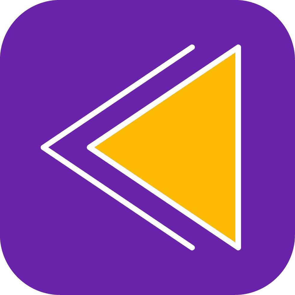 Backward Glyph Two Color vector