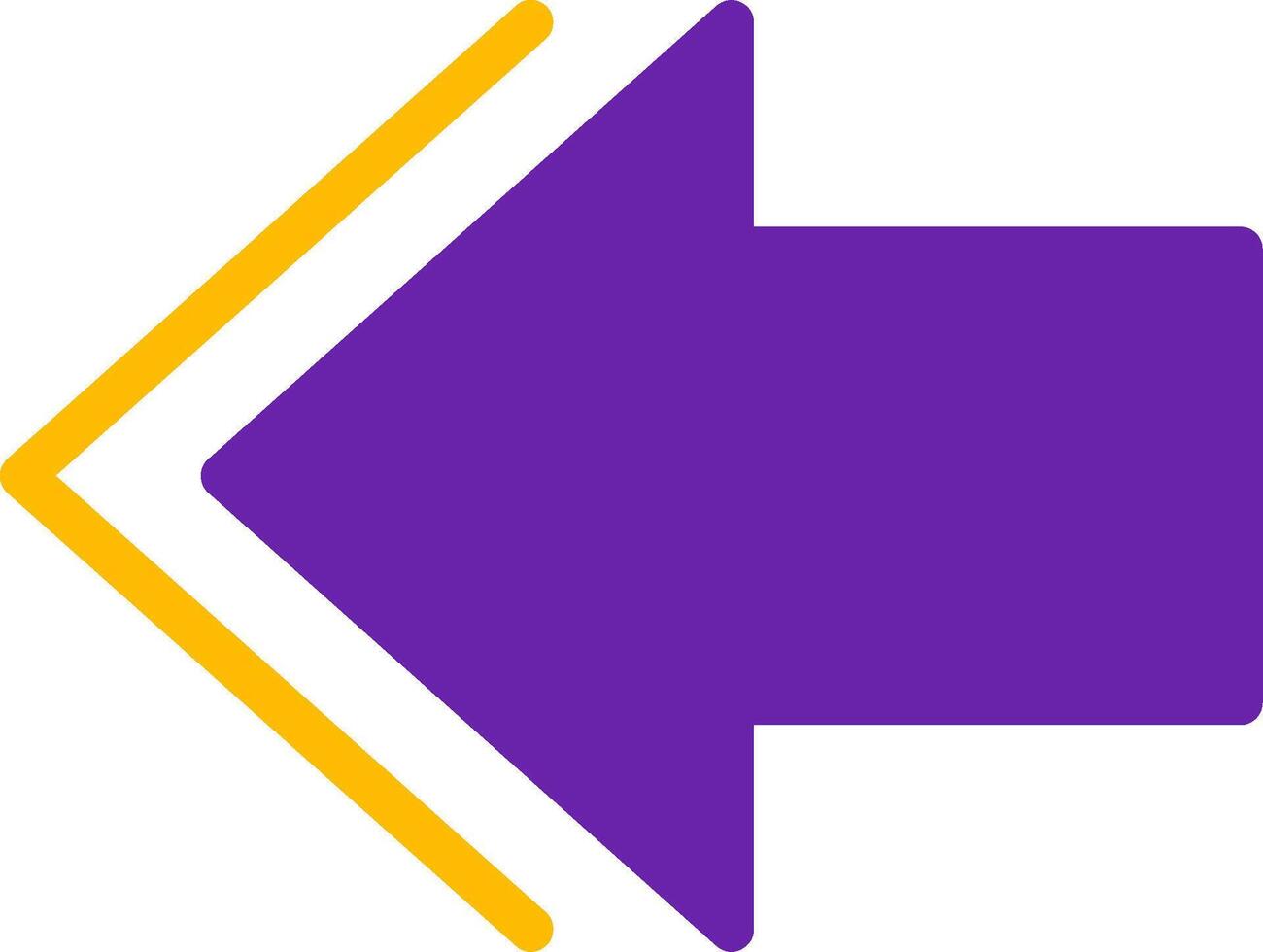 Previous Glyph Two Color vector
