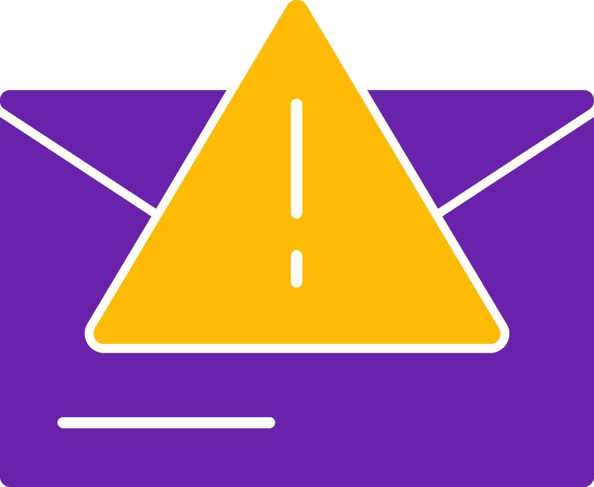 Warning Triangle Glyph Two Color vector