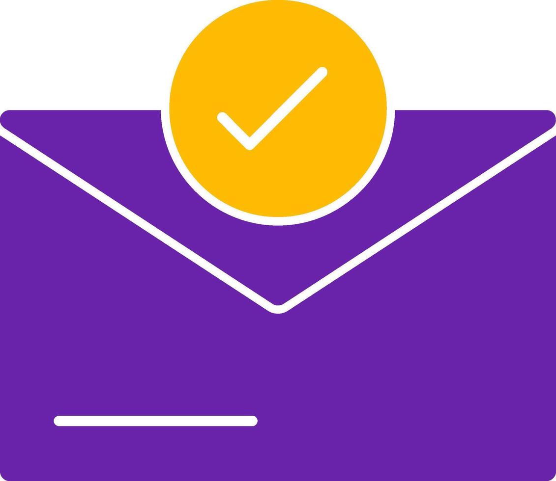 Checkmark Glyph Two Color vector