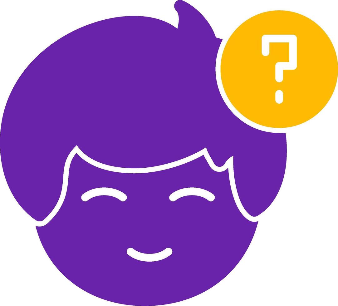 Question mark Glyph Two Color vector