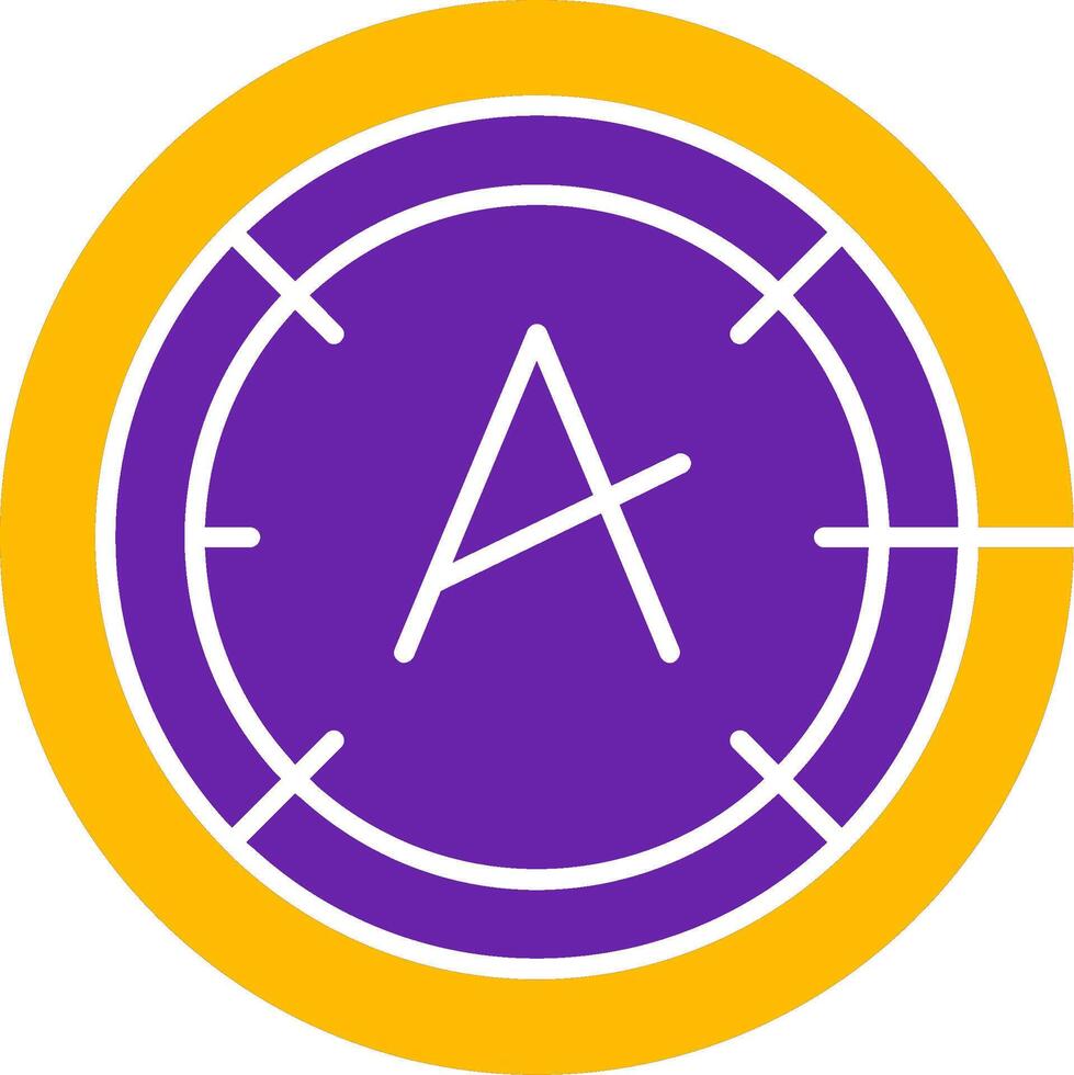 Dyslexia friendly Glyph Two Color vector